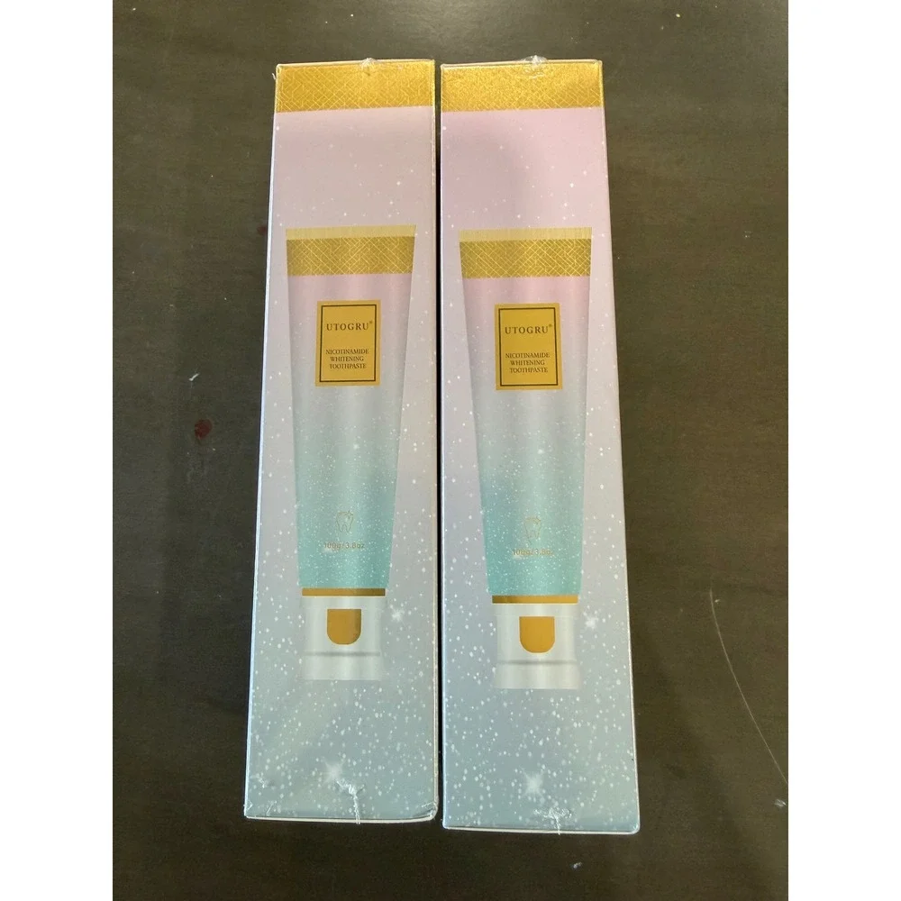 2PK Utogru Nicotinamide Whitening Toothpaste 100g Teeth Brightening Enamel Care